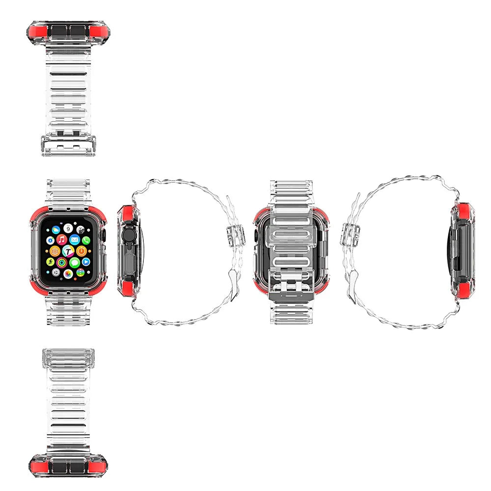 Soft TPU Smart Watch Replacement Strap for Apple Watch Series 9 8 7 41mm / 6 5 4 SE SE (2022) SE (2023) 40mm / 3 2 1 38mm - Yellow - 2