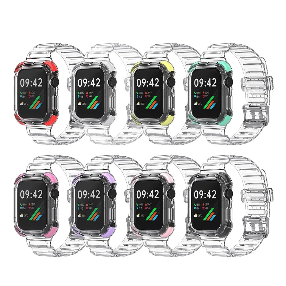 Soft TPU Smart Watch Replacement Strap for Apple Watch Series 9 8 7 41mm / 6 5 4 SE SE (2022) SE (2023) 40mm / 3 2 1 38mm - Yellow - 4
