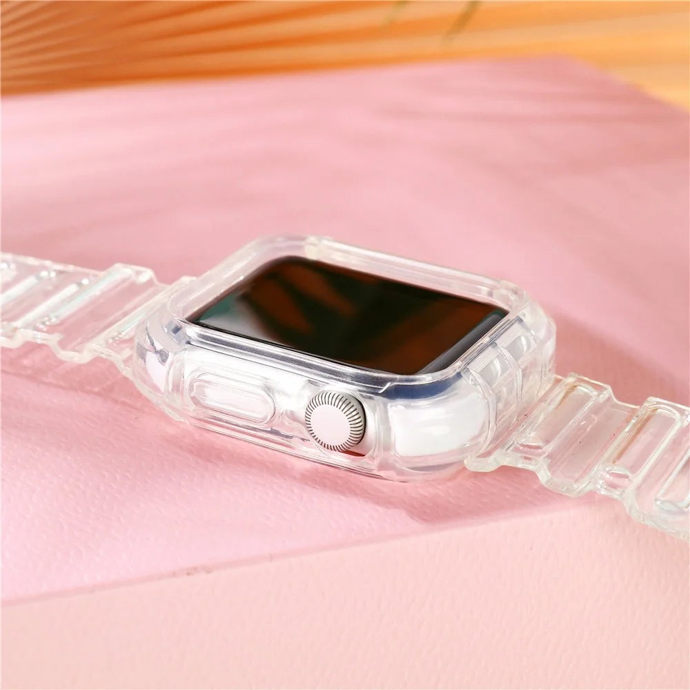 Soft TPU Smart Watch Replacement Strap for Apple Watch Series 9 8 7 41mm / 6 5 4 SE SE (2022) SE (2023) 40mm / 3 2 1 38mm - Yellow - 6