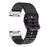 For Garmin Fenix 8 47mm / Fenix E 47mm 22mm Quick Release Wavy Texture Silicone Watch Strap with Silver Connector - Black - 1
