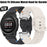 For Garmin Fenix 8 47mm / Fenix E 47mm 22mm Quick Release Wavy Texture Silicone Watch Strap with Silver Connector - Black - 4