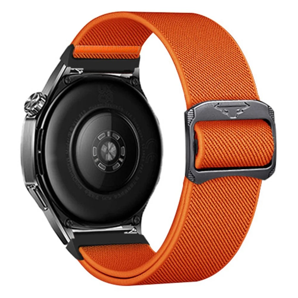 20mm Universal Replacement Watch Band Elastic Nylon Braided Strap - Orange - 1