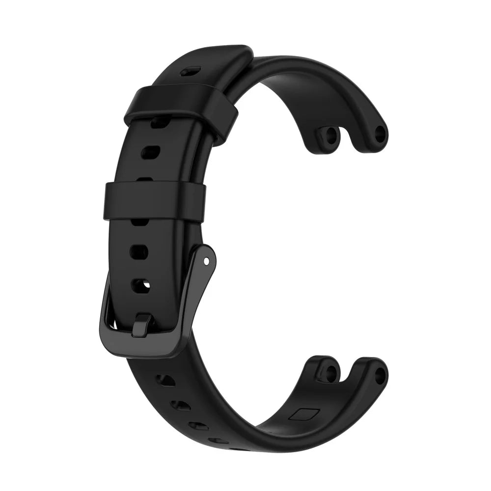 Solid Color Silicone Watch Band Replacement Watchstrap with Tools for Garmin Lily - Black - 1