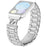 For Xiaomi Smart Band 10 Pro / 9 Pro / 8 Pro / Redmi Watch 6 / 5 / 4 Strap Rhinestones Decor Silver Stainless Steel 3-Bead Watch Band - 1
