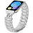 For Xiaomi Smart Band 10 Pro / 9 Pro / 8 Pro / Redmi Watch 6 / 5 / 4 Strap Rhinestones Decor Silver Stainless Steel 3-Bead Watch Band - 2