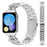 For Xiaomi Smart Band 10 Pro / 9 Pro / 8 Pro / Redmi Watch 6 / 5 / 4 Strap Rhinestones Decor Silver Stainless Steel 3-Bead Watch Band - 3