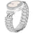 For Samsung Galaxy Watch7 44mm / 40mm Watch Strap Silver Stainless Steel 3 Beads Band - 1