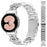 For Samsung Galaxy Watch7 44mm / 40mm Watch Strap Silver Stainless Steel 3 Beads Band - 3