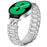For Garmin Approach S40 / Forerunner 158 Watch Strap Rhinestones Decor 3-Bead Silver Stainless Steel Band - 2