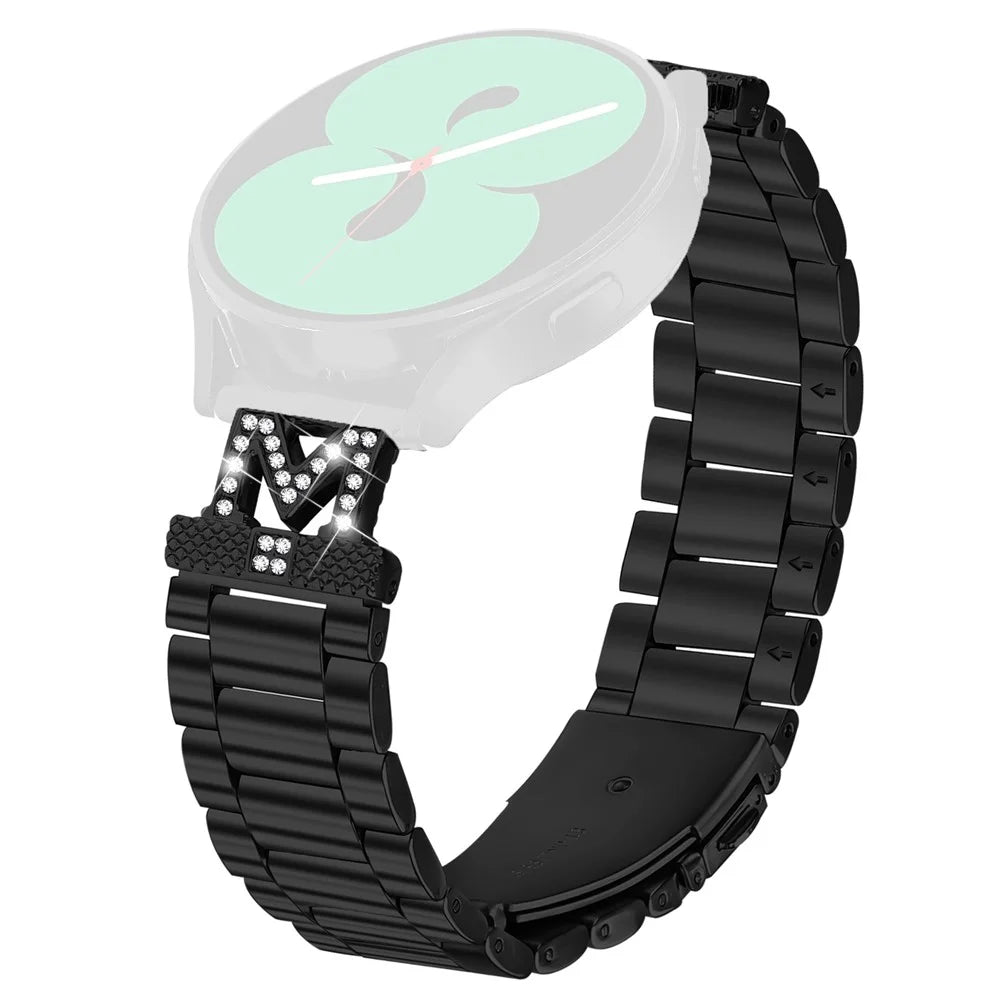 Replacement Strap for Samsung Gear Sport / S2 Classic M-Type Stainless Steel Watch Band - Black - 1