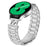 For Garmin Instinct 2S Watch Strap Rhinestones Decor 3 Beads Silver Stainless Steel Watch Band - 2