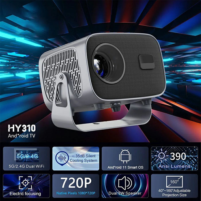 A10 720P (1280x720) Portable Projector Home Min Electric Focus Adjustment HD Projector - EU Plug - 2