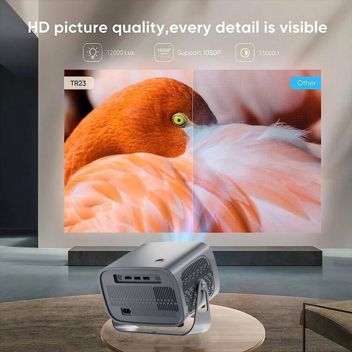 A10 720P (1280x720) Portable Projector Home Min Electric Focus Adjustment HD Projector - EU Plug - 6
