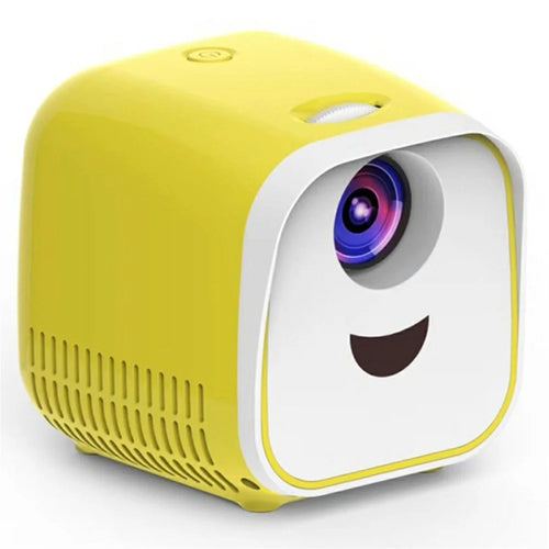 L1 Mini Projector for Kids Portable LED Projector with Built-In Speaker Home Entertainment Device - Yellow  /  US Plug - 1
