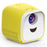 L1 Mini Projector for Kids Portable LED Projector with Built-In Speaker Home Entertainment Device - Yellow  /  US Plug - 1