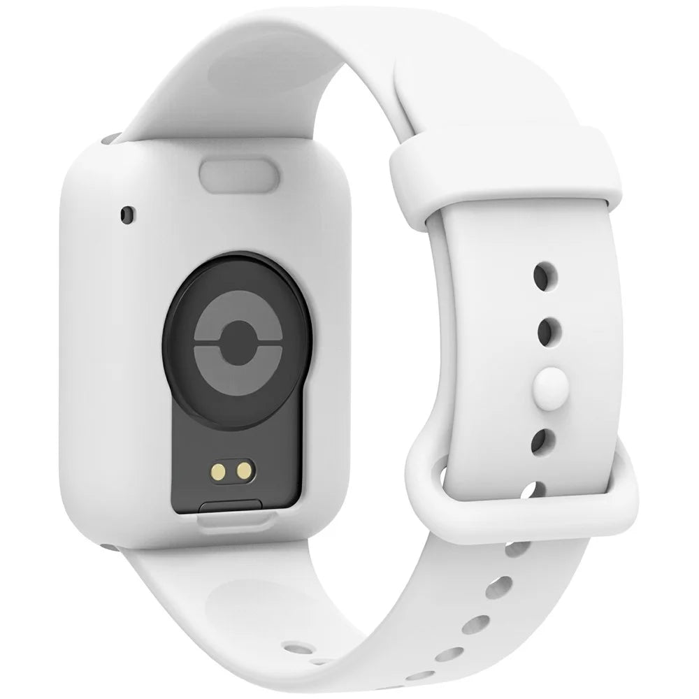 For Xiaomi Smart Band 9 Pro Silicone Replacement Strap Watch Band with Protective Case - White - 2