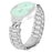For Haylou RS4 Plus LS11 Watch Strap Rhinestones Decor 3-Bead Silver Stainless Steel Band - 1