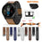 22MM PU Leather Surface+Silicone Smart Watch Band Strap for Garmin Watch - Black - 5