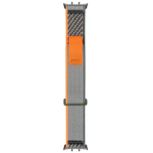 For Honor Watch 5 Replacement Strap Adjustable Nylon Watch Band Dual-Loop Design - Orange Grey - 1