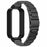 For Xiaomi Redmi Band 3 / Smart Band 9 Active Stainless Steel Watch Strap with PC Case Solid 3 Bead Replacement Band - Black - 3