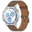 For Huawei Honor Xiaomi Garmin Smartwatch Band 22mm Universal Top Layer Cowhide Leather Strap - Brown - 3