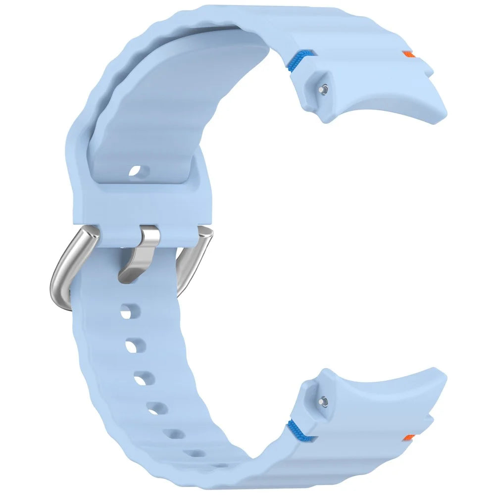 Silicone Band for Samsung Galaxy Watch7 / Watch FE / Watch6 / Watch5 / Watch4 Replacement Strap - Baby Blue - 4