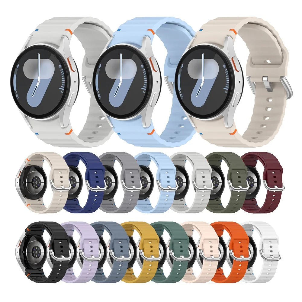 Silicone Band for Samsung Galaxy Watch7 / Watch FE / Watch6 / Watch5 / Watch4 Replacement Strap - Baby Blue - 5