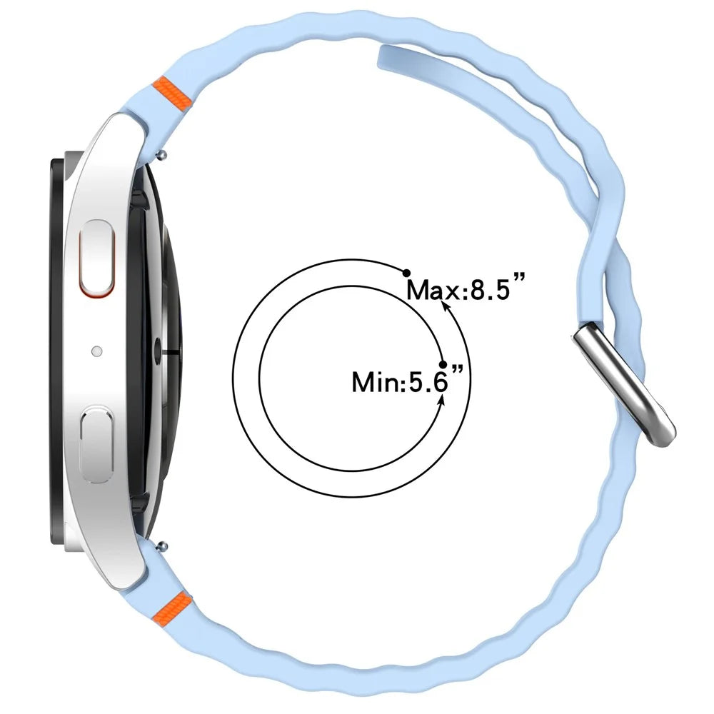 Silicone Band for Samsung Galaxy Watch7 / Watch FE / Watch6 / Watch5 / Watch4 Replacement Strap - Baby Blue - 6