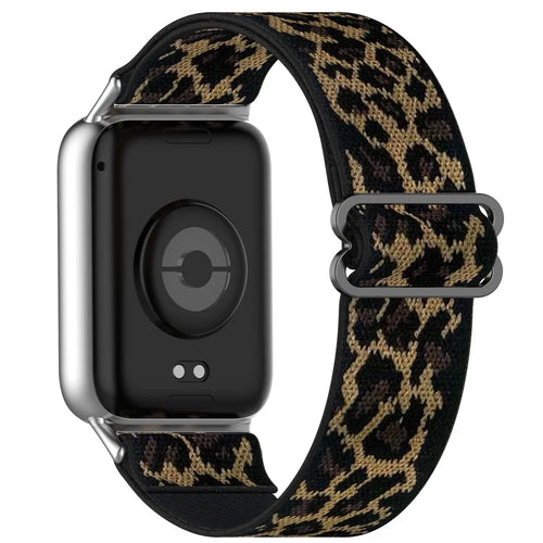 Smart Watch Band for Xiaomi Redmi Watch 5 4 / Xiaomi Smart Band 9 Pro / 8 Pro Nylon Elastic Braided Strap - Leopard Print - 1
