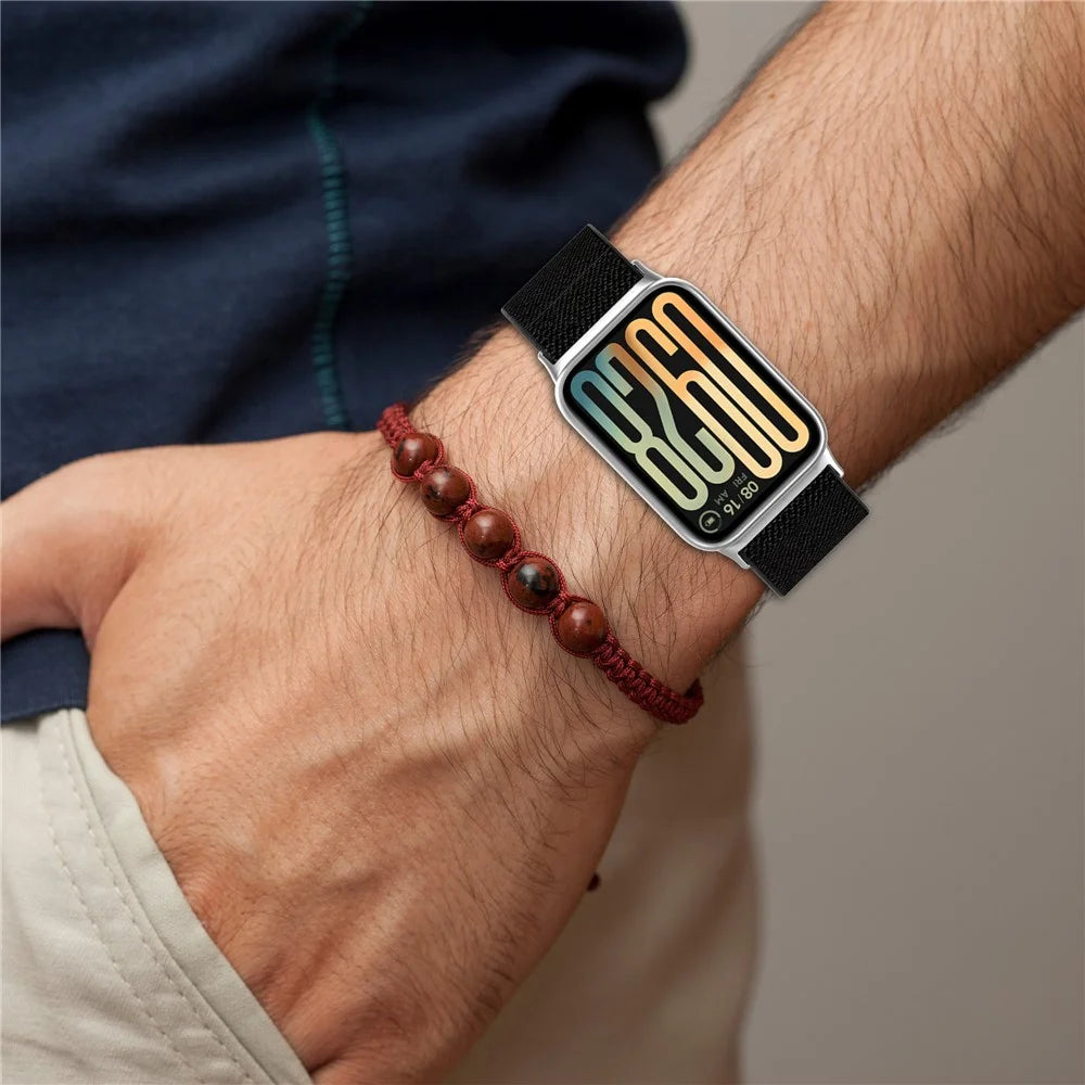 Smart Watch Band for Xiaomi Redmi Watch 5 4 / Xiaomi Smart Band 9 Pro / 8 Pro Nylon Elastic Braided Strap - Leopard Print - 5