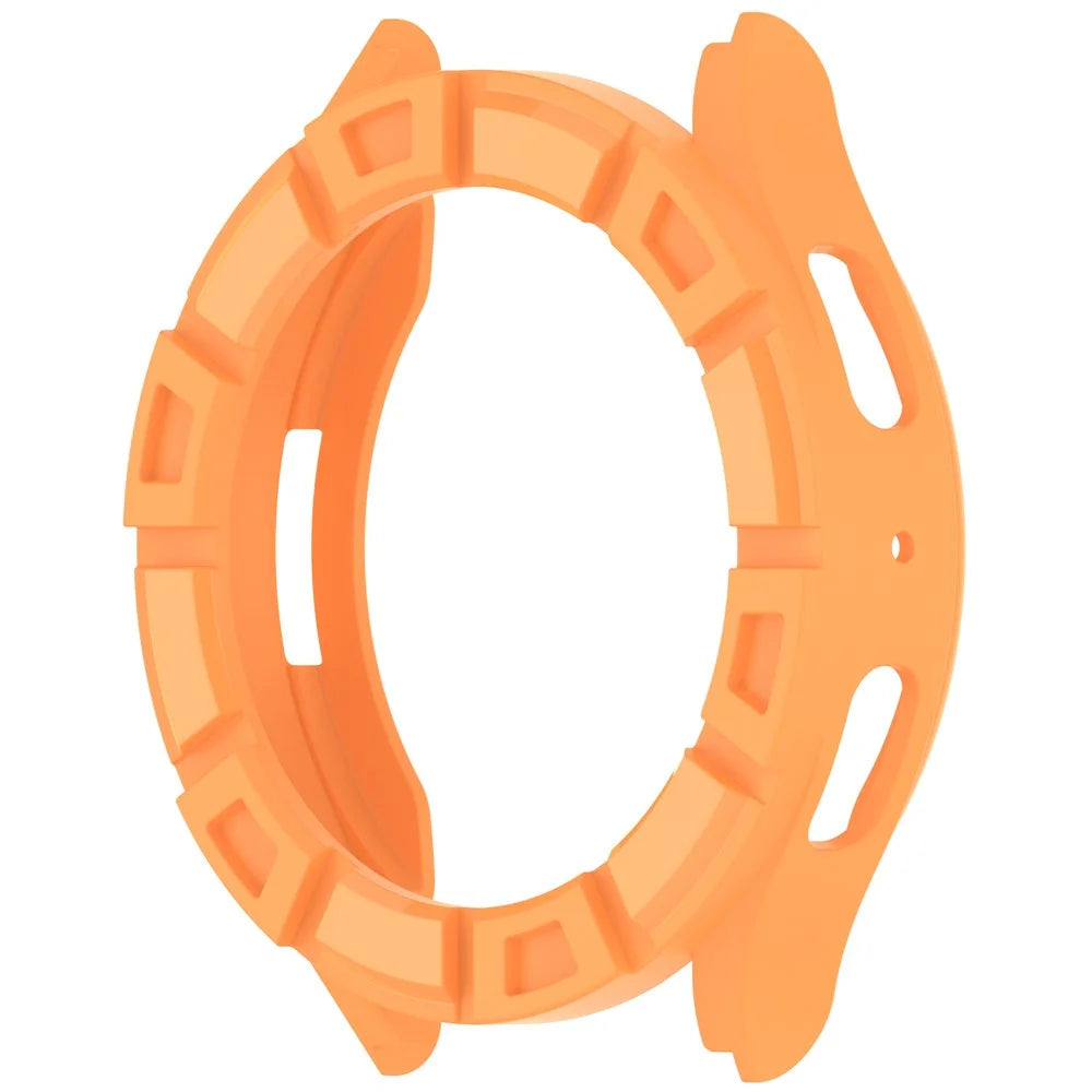 For Samsung Galaxy Watch7 44mm Watch Case Hollow Armor Soft TPU Watch Frame - Orange - 4
