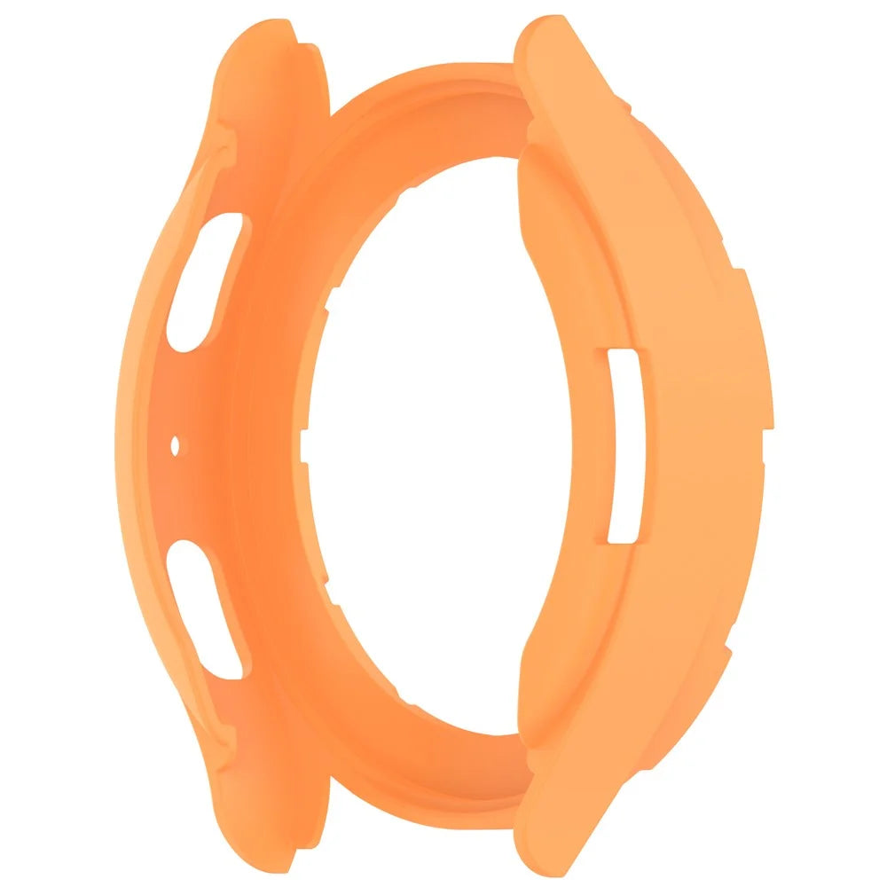For Samsung Galaxy Watch7 44mm Watch Case Hollow Armor Soft TPU Watch Frame - Orange - 5