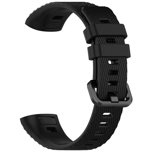 For Huawei Band 4 Pro TER-B29S / 3 Pro Replacement Strap Adjustable Silicone Watch Band (Free Size) - Black - 1