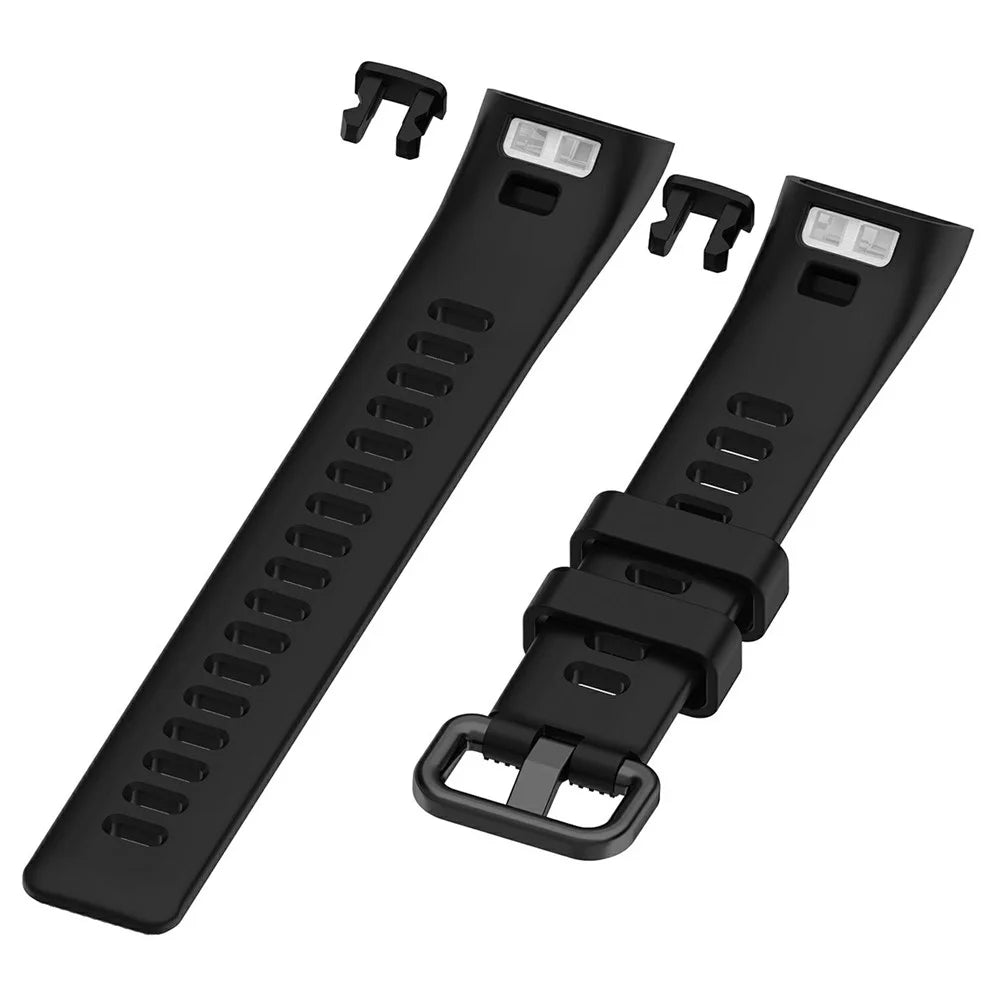 For Huawei Band 4 Pro TER-B29S / 3 Pro Replacement Strap Adjustable Silicone Watch Band (Free Size) - Black - 4