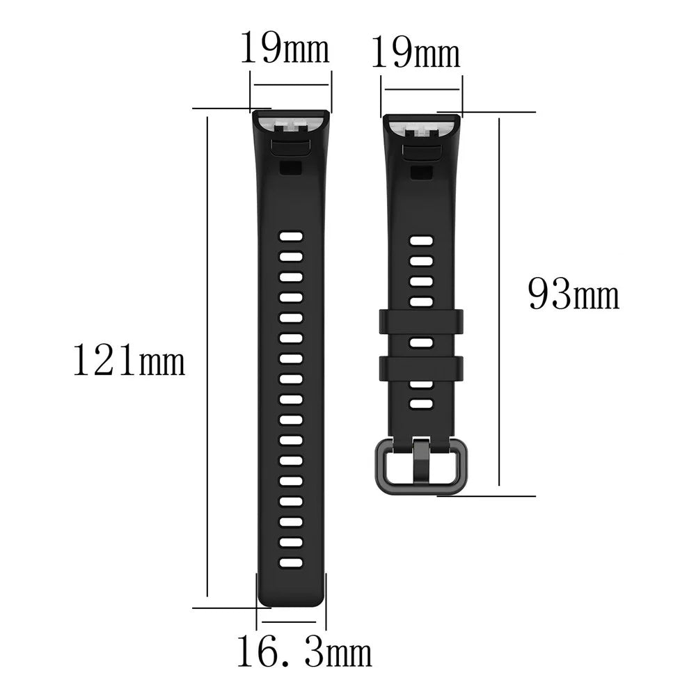 For Huawei Band 4 Pro TER-B29S / 3 Pro Replacement Strap Adjustable Silicone Watch Band (Free Size) - Black - 5