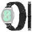 For Coros Pace 2 Watch Strap Rhinestones Decor 3-Bead Stainless Steel Band - Black - 1