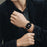 Replacement Strap for Apple Watch Series 11 10 42mm / 9 8 7 41mm / SE3 SE2 SE 6 5 4 40mm / 3 2 1 38mm H Type Metal Watch Band - Black - 5