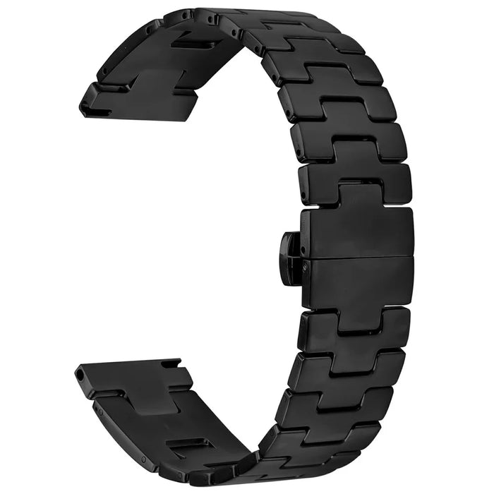 For Samsung Galaxy Watch 46mm Replacement Strap H Type Metal Watch Band - Black - 1