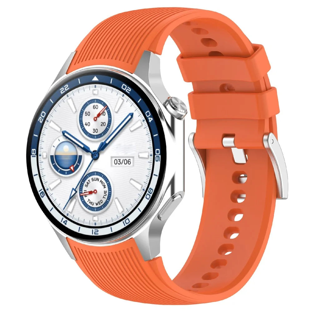 Silicone Watch Strap For Oppo Watch X2 / X / OnePlus Watch 3 46mm / 2 / 2R Replacement Wristband - Orange - 2