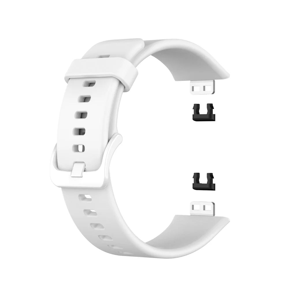 Silicone Solid Color Watch Strap for Huawei Watch Fit Special Edition B39 / (TIA-B09 / TIA-B19) - White - 1