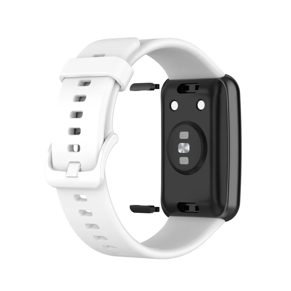 Silicone Solid Color Watch Strap for Huawei Watch Fit Special Edition B39 / (TIA-B09 / TIA-B19) - White - 2
