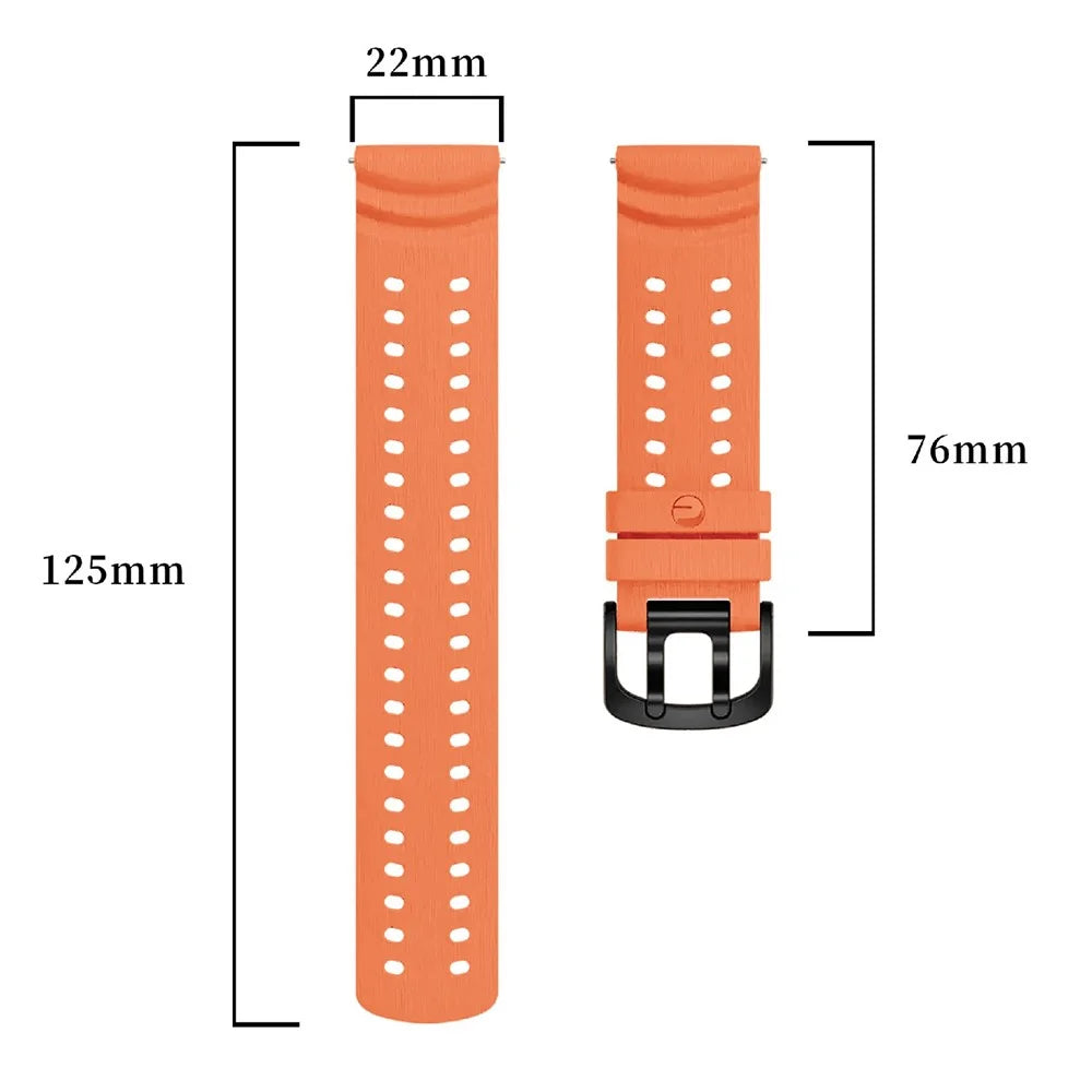 For Polar Vantage M3 Replacement Watch Strap Silicone Adjustable Wrist Band - Orange - 5