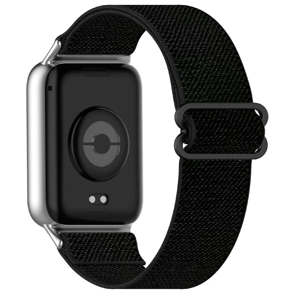 Replacement Strap for Xiaomi Smart Band 10 Pro / 9 Pro / 8 Pro / Redmi Watch 6 / 5 / 4 Adjustable Elastic Nylon Watch Band - Black - 1