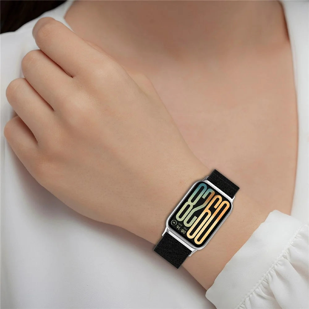 Replacement Strap for Xiaomi Smart Band 10 Pro / 9 Pro / 8 Pro / Redmi Watch 6 / 5 / 4 Adjustable Elastic Nylon Watch Band - Black - 5