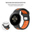 For Google Pixel Watch 4 45mm / Watch 3 45mm Replacement Watch Band Dual Color Silicone Strap - Black+Orange - 4
