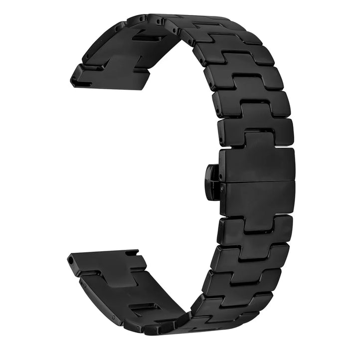 For Honor MagicWatch 2 46mm Replacement Strap H Type Metal Watch Band - Black - 4