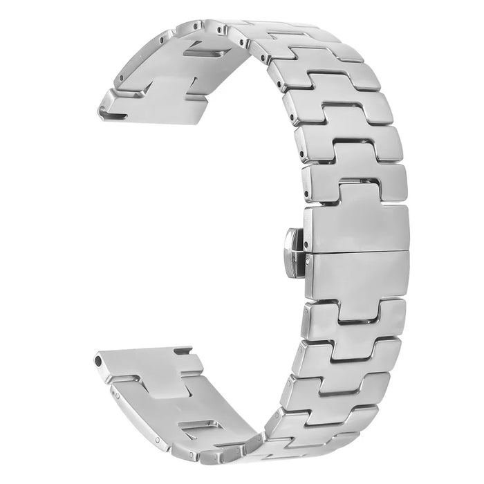 For Xiaomi Watch S1 Pro Replacement Strap H-Type Butterfly Clasp Stainless Steel Watch Band Silver - 3