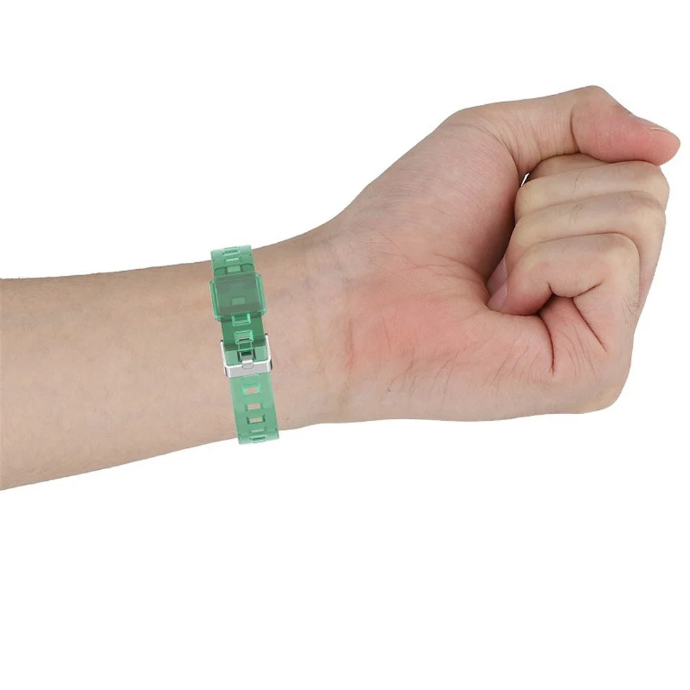 Solid Color TPU Smart Watch Band Replacement Wrist Strap for Xiaomi Mi Band 6 - Black - 6