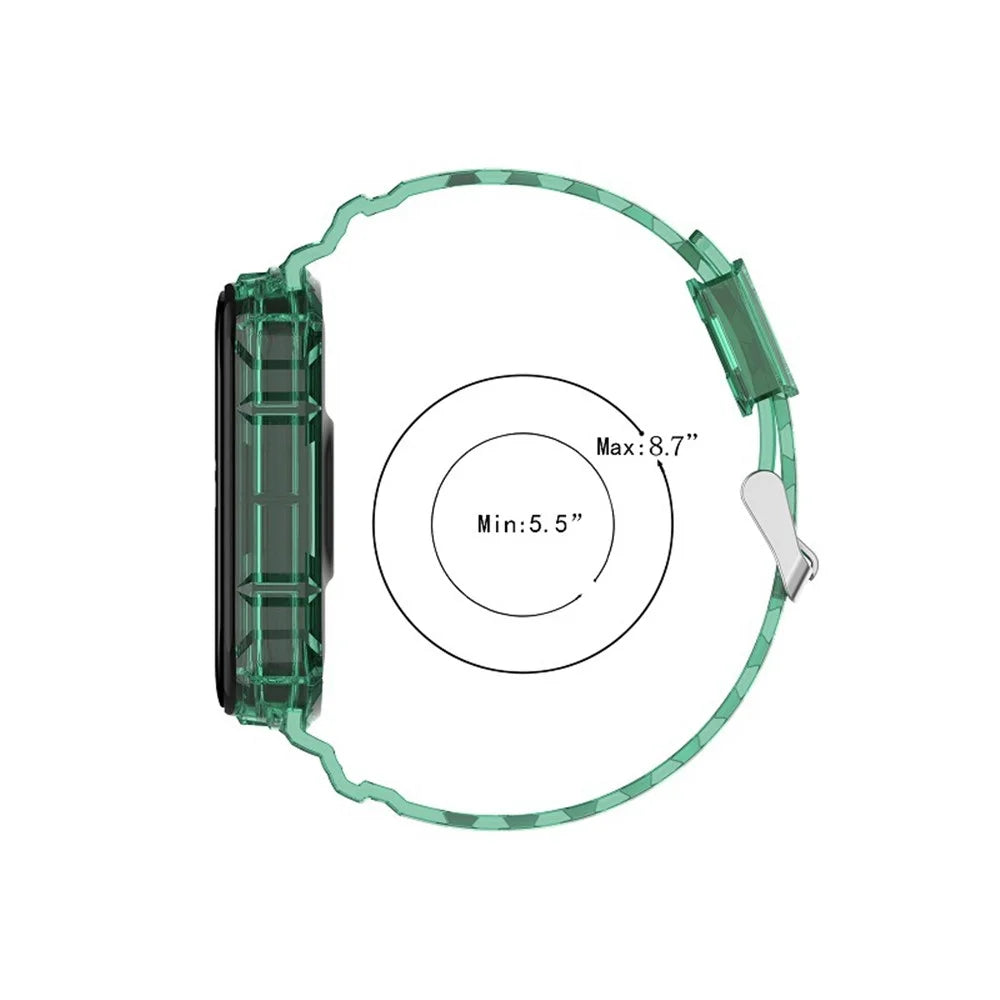 Solid Color TPU Smart Watch Band Replacement Wrist Strap for Xiaomi Mi Band 6 - Black - 7