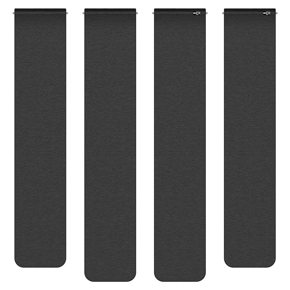 20mm Watch Band for Samsung Galaxy Watch7 44mm  /  40mm  /  Watch FE 40mm Cloud Wood Grain Silicone Magnetic Strap - Black - 5